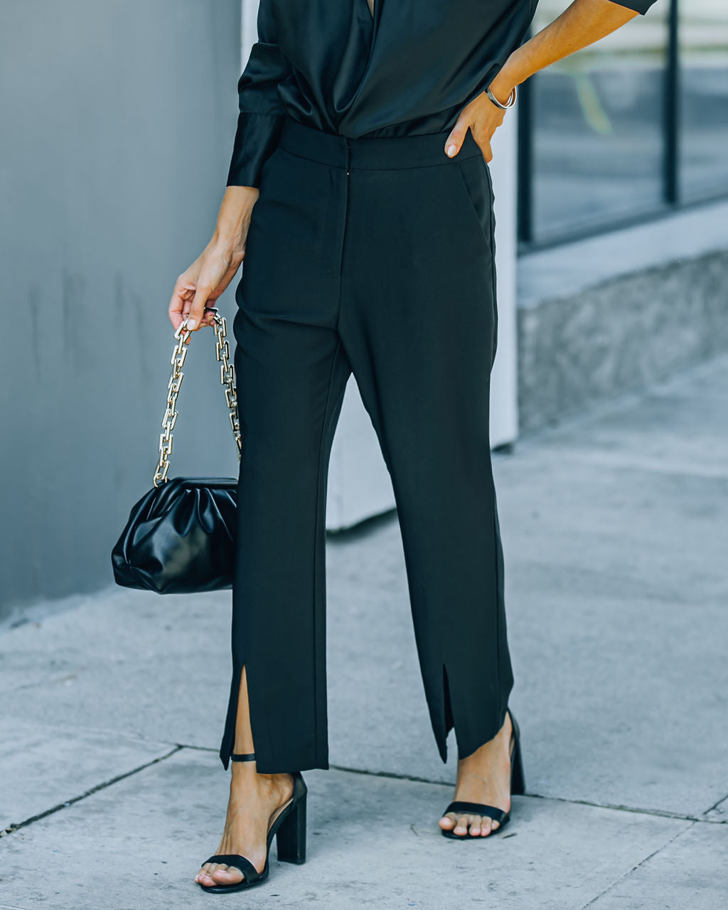 Lyle Pocketed High Rise Slit Front Trousers Ins Street