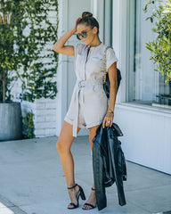 Bryana Belted Utility Romper - Taupe - FINAL SALE Ins Street