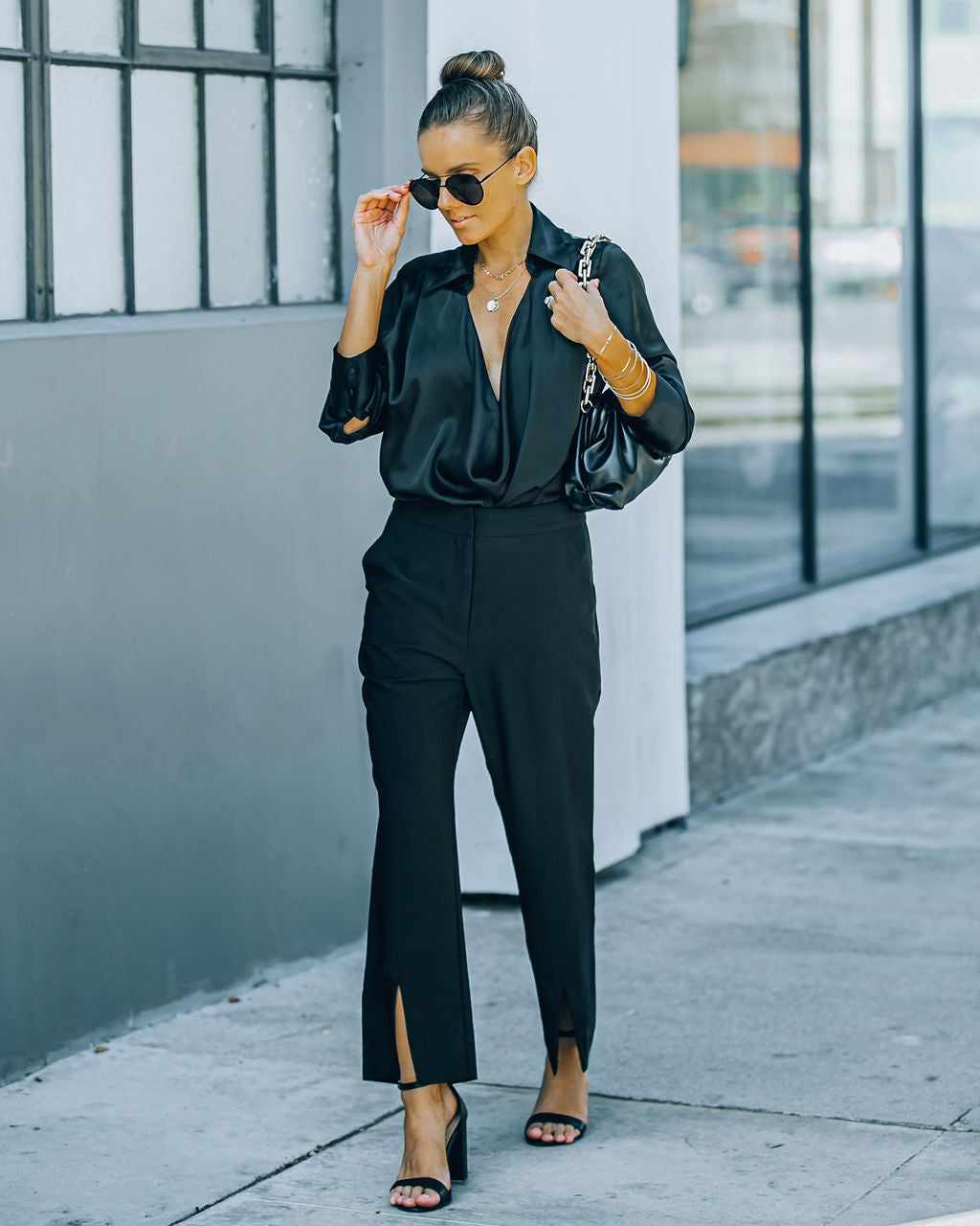 Lyle Pocketed High Rise Slit Front Trousers Ins Street