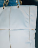 Unfold Padded Chain Tote Bag - Ivory - FINAL SALE URBA-001