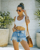 Libra Crop Knit Tank - Oatmeal Ins Street