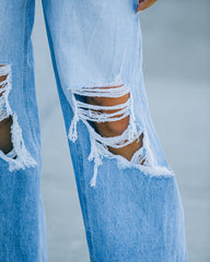 Zaya High Rise Distressed Denim Ins Street