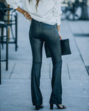 Howard High Rise Faux Leather Flare Pants - FINAL SALE Ins Street