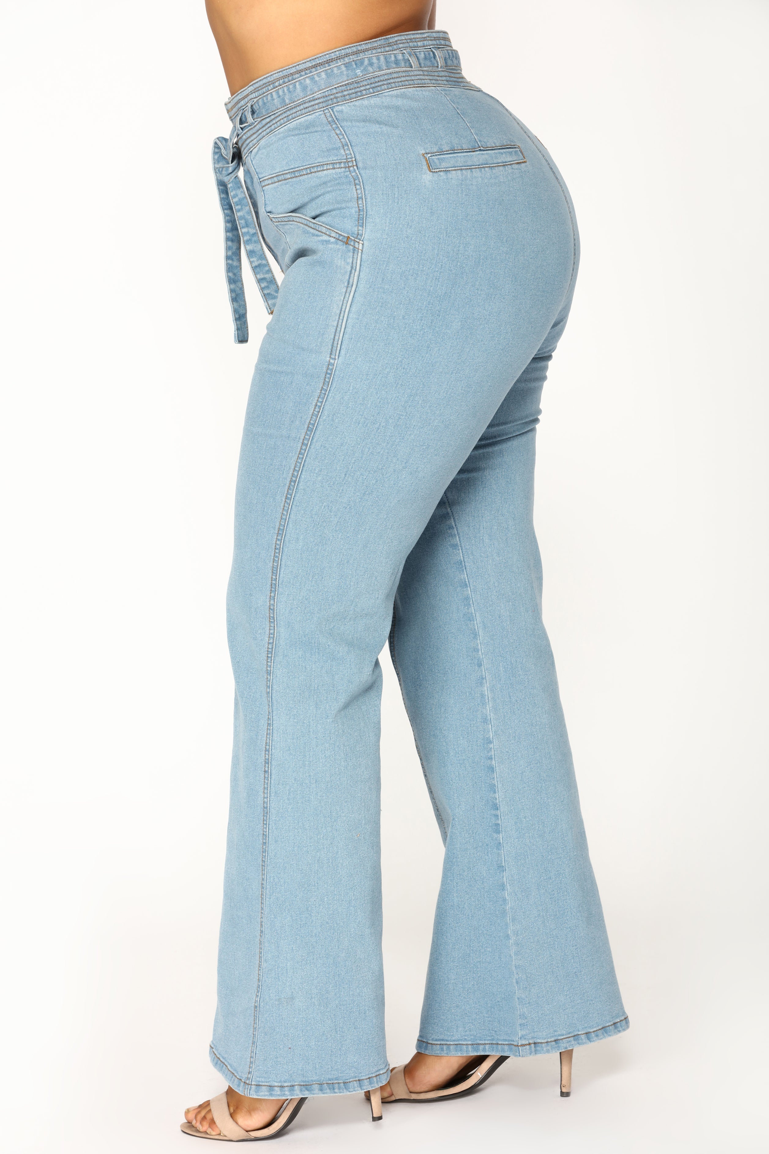 Feel the Funk Bell Bottom Jeans - Medium Blue Wash Ins Street