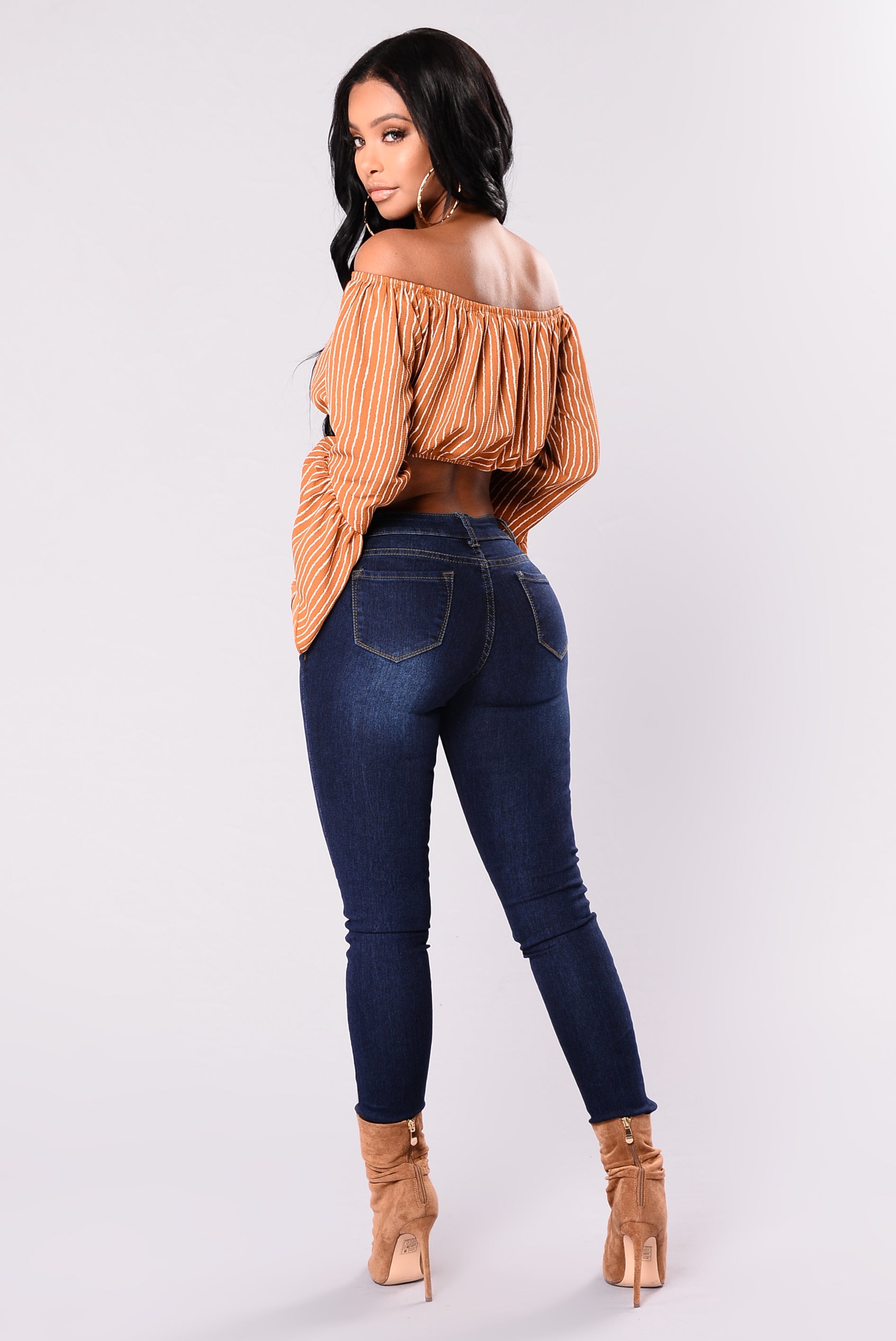 Make Some Noise Skinny Jeans - Dark Denim Ins Street