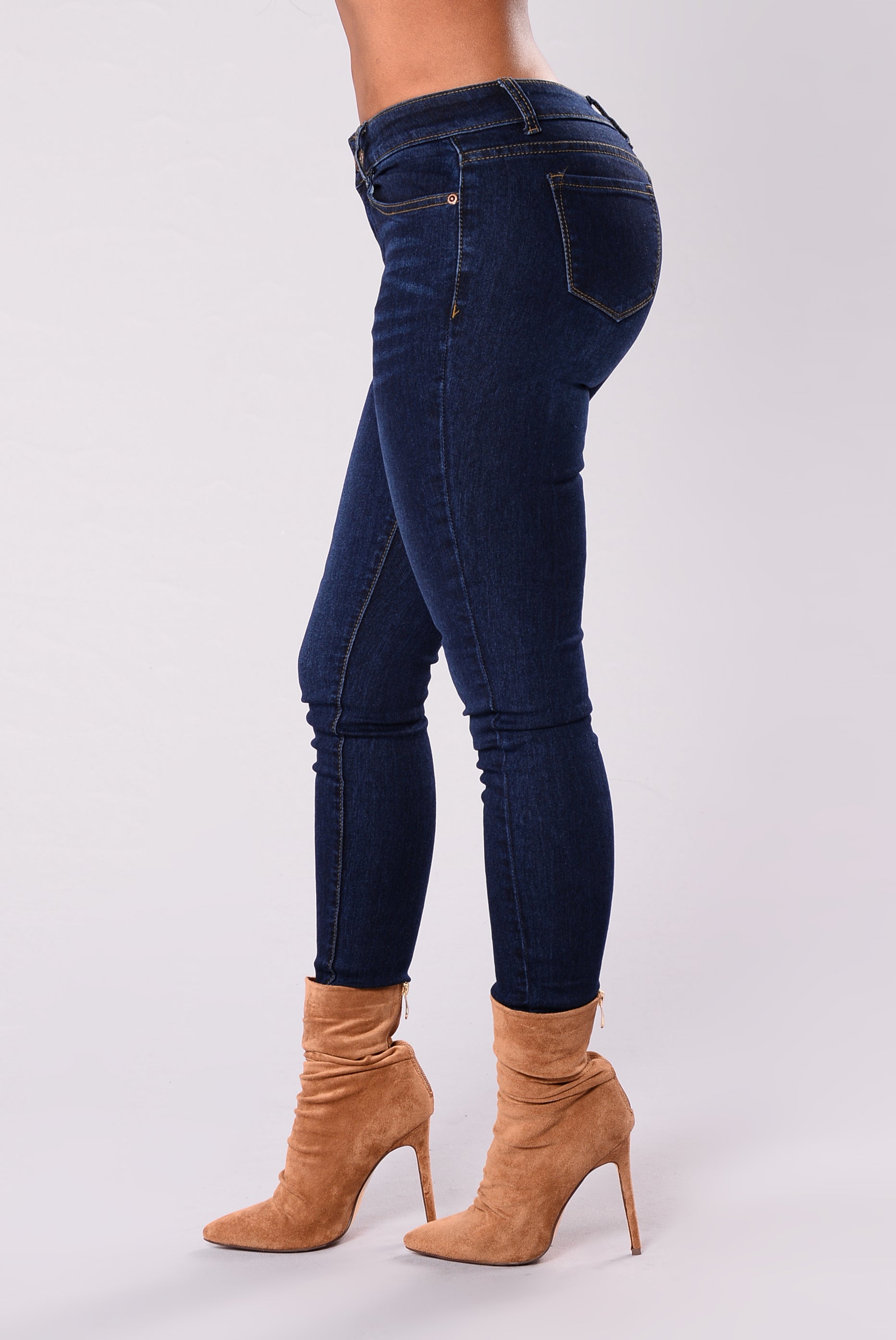 Make Some Noise Skinny Jeans - Dark Denim Ins Street