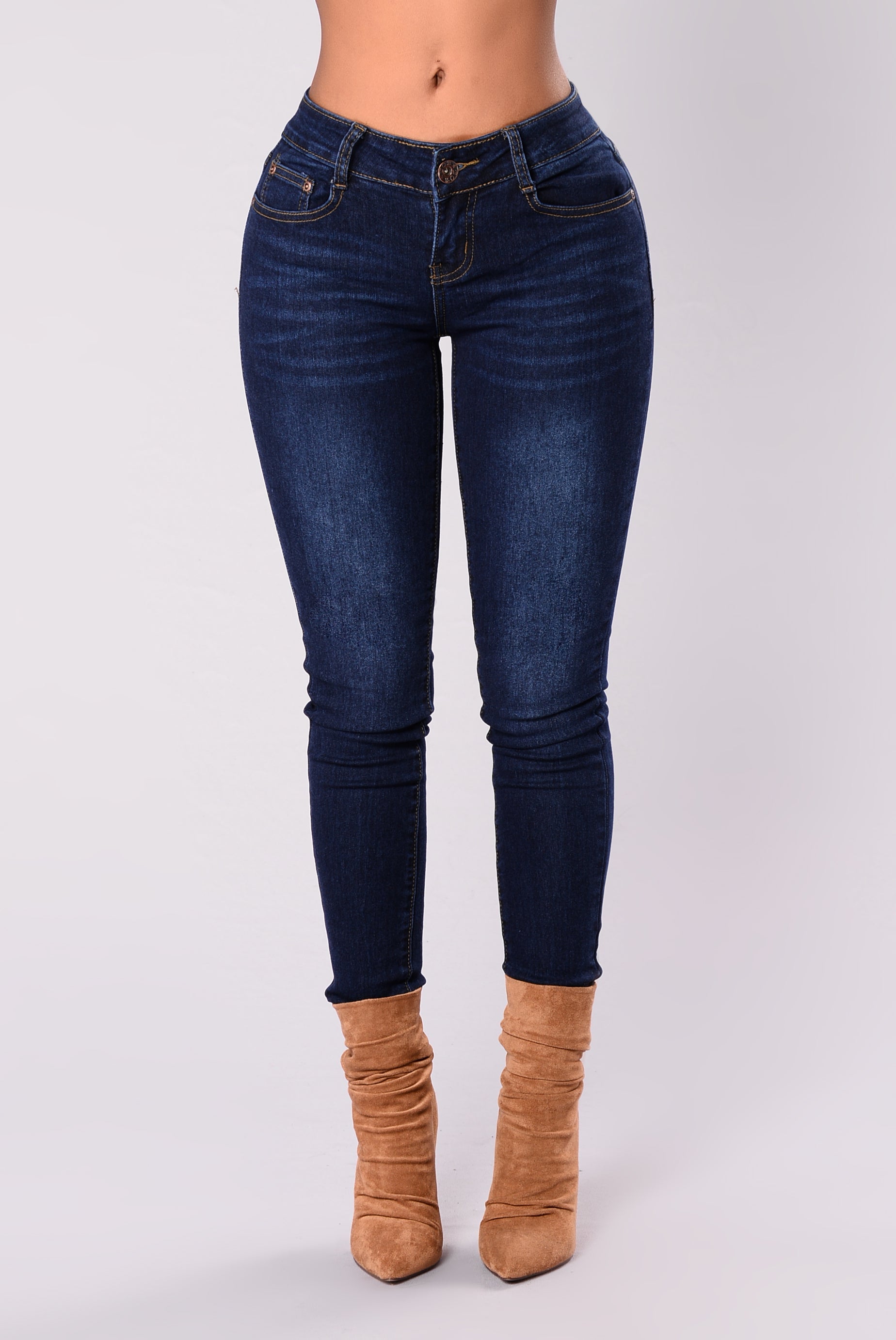 Make Some Noise Skinny Jeans - Dark Denim Ins Street