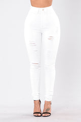 Hit The Freeway Jeans - White Ins Street