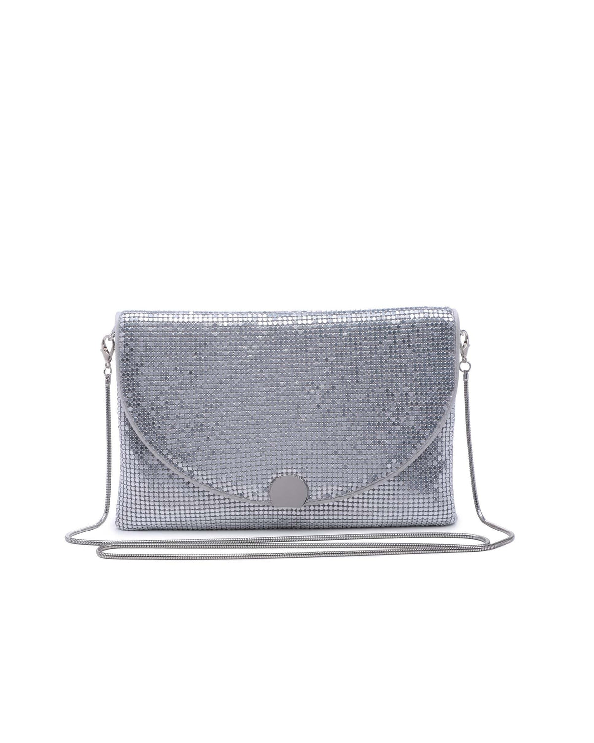 Febe Chain Mail Crossbody Clutch - Silver Ins Street