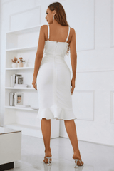 Lena Mermaid White Bandage Dress Ins Street