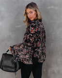 Find Love Again Floral Bell Sleeve Blouse Ins Street