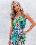 Find Paradise Palm Print Maxi Dress Ins Street