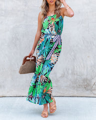 Find Paradise Palm Print Maxi Dress Ins Street