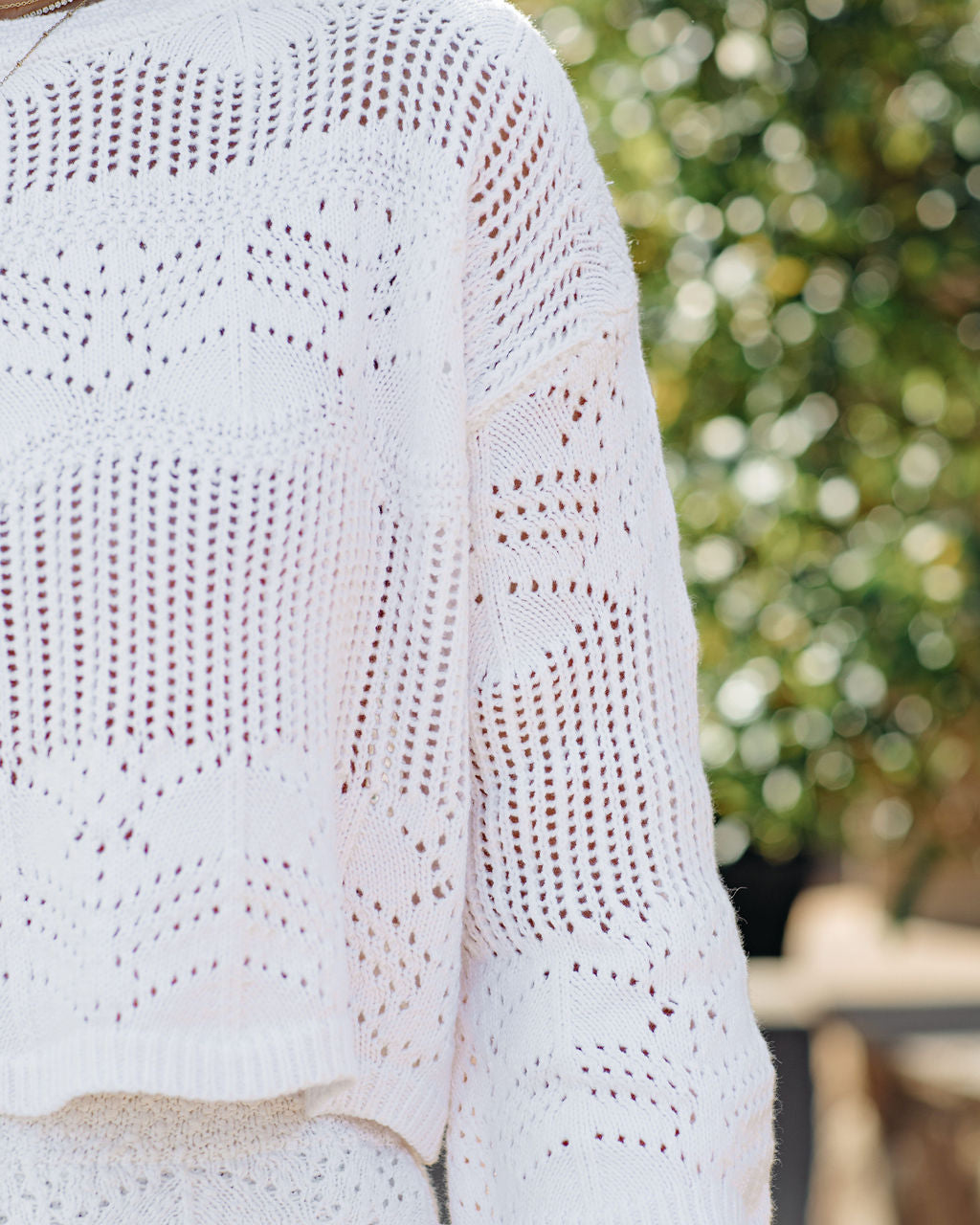 Francisco Cotton Blend Crochet Crop Top - Ivory Ins Street