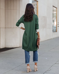 Franklyn Pocketed Knit Cardigan - Hunter Green Ins Street