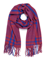 Freya Plaid Fringe Scarf Ins Street