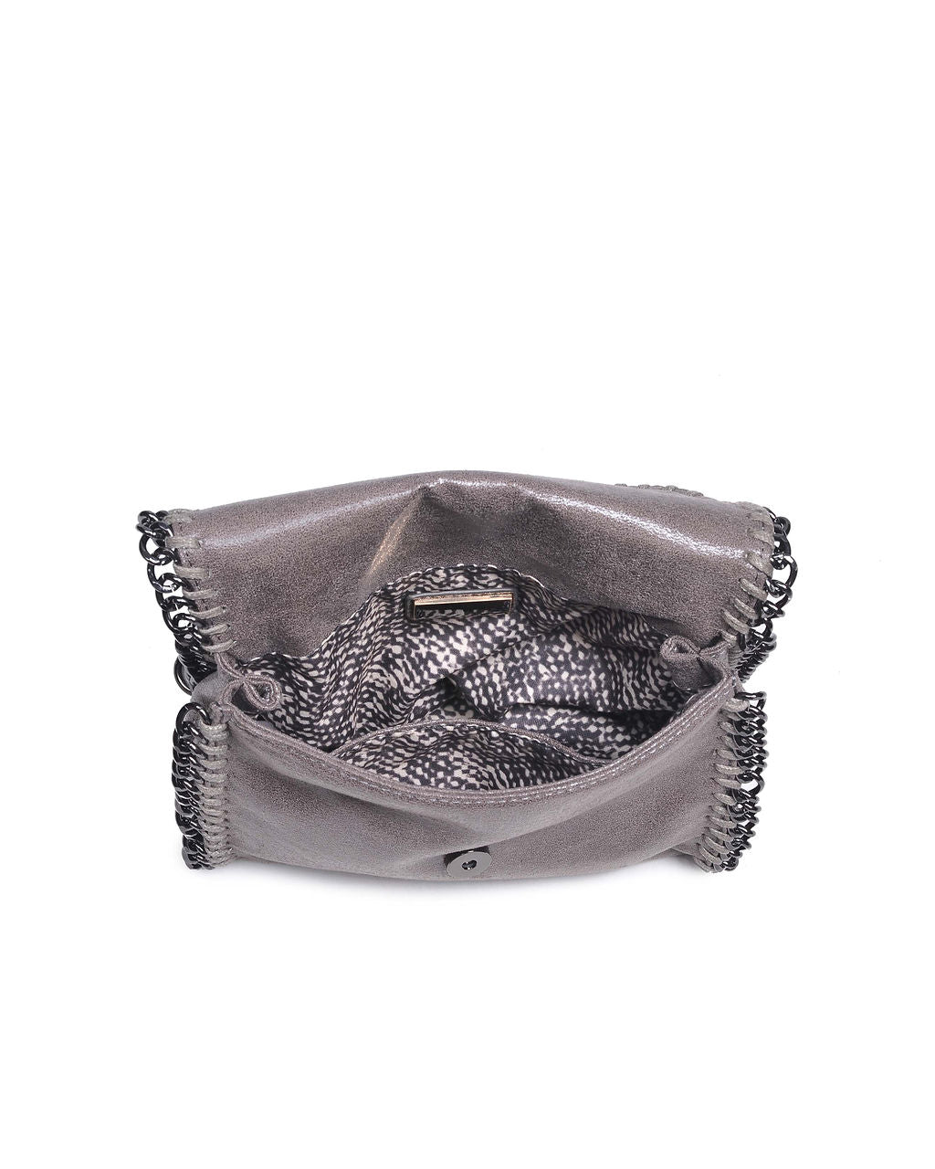 Gleam Chain Crossbody Bag - Gunmetal Ins Street