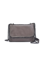 Gleam Chain Crossbody Bag - Gunmetal Ins Street