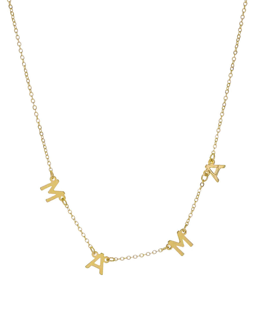 Gold Letter Mama Necklace Ins Street