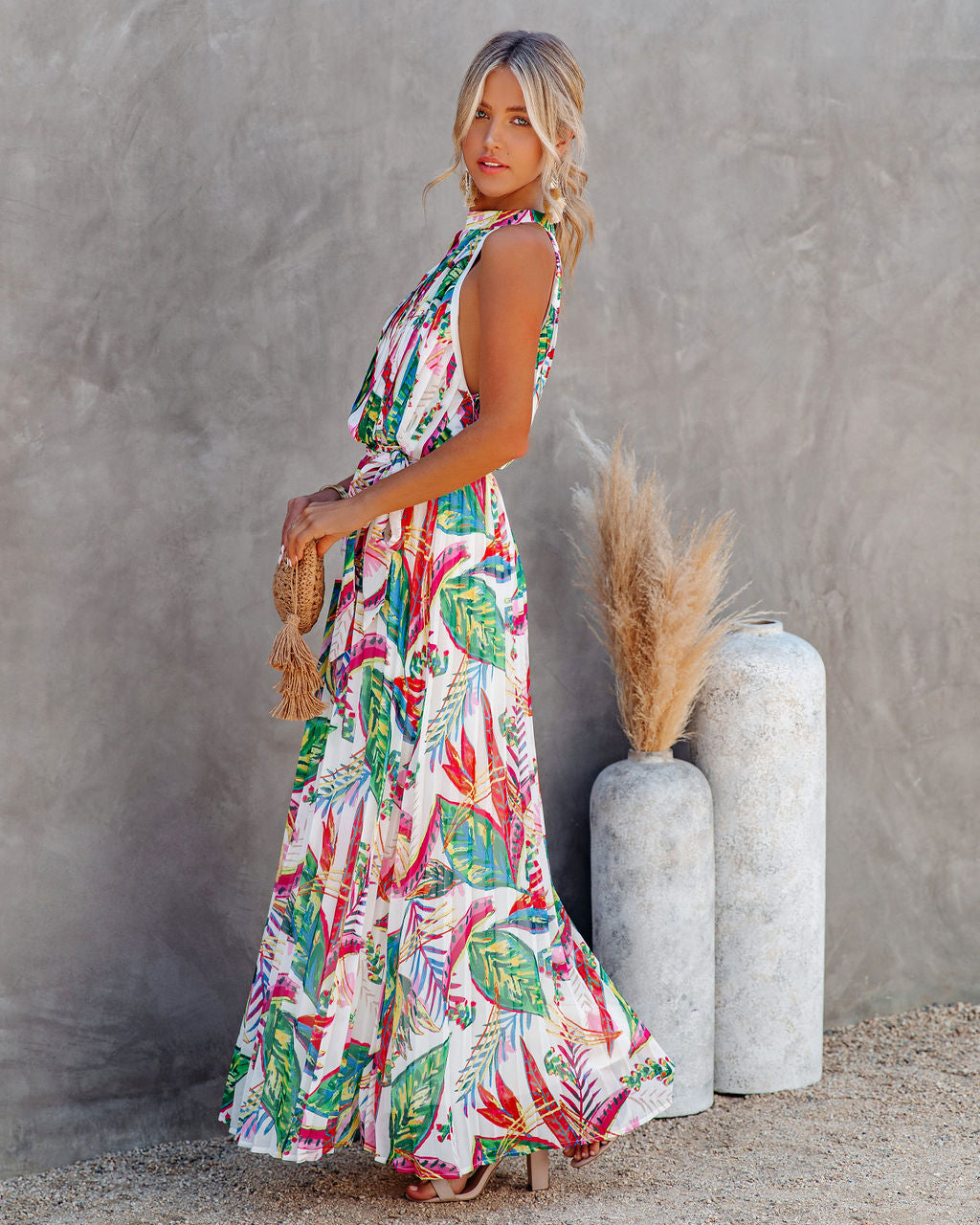 Greenhouse Pleated Maxi Dress Ins Street