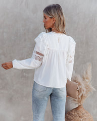 Hazal Cotton Crochet Lace Ruffle Top - FINAL SALE Ins Street