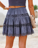 Happy Anywhere Cotton Crochet Mini Skirt - FINAL SALE Ins Street
