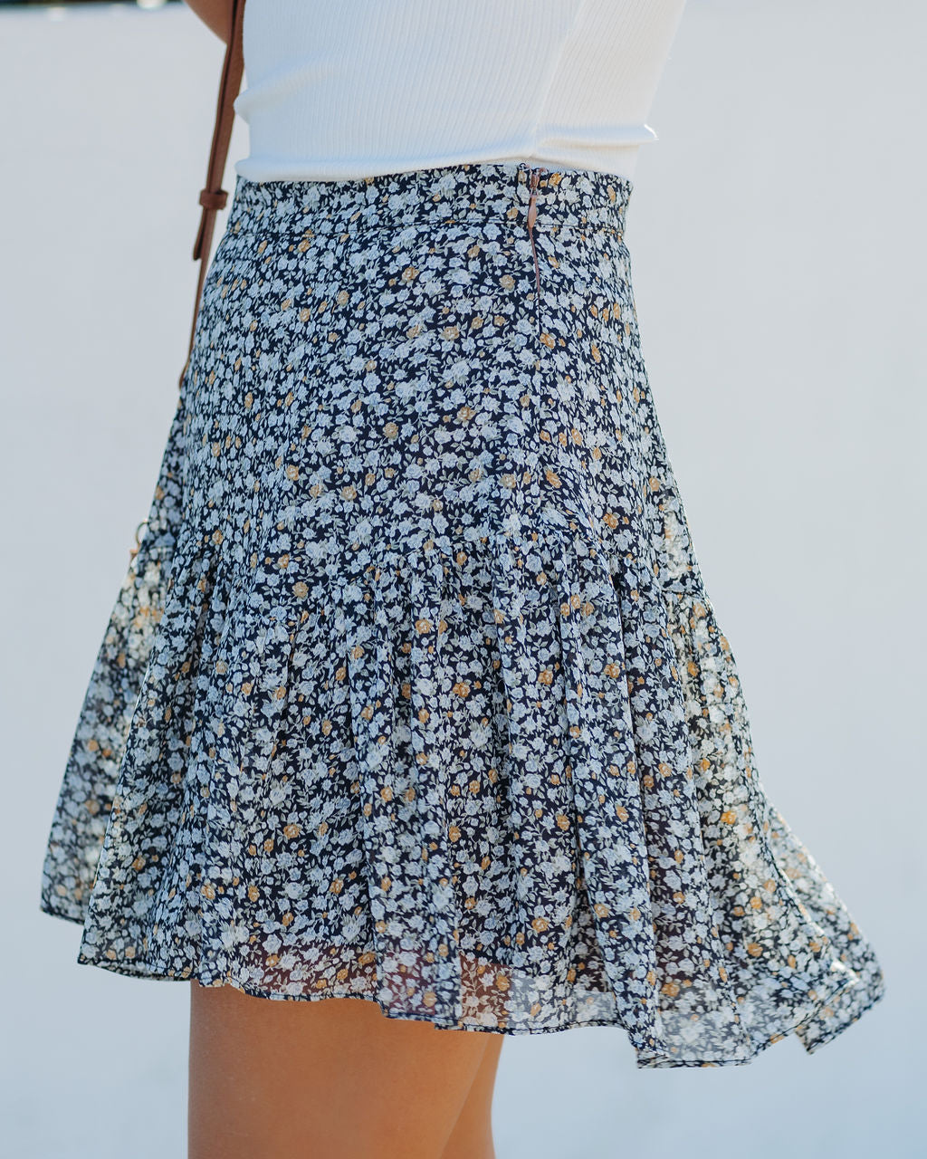 Harlan Floral Mini Skirt - Black Multi Ins Street