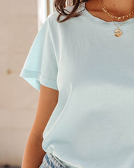 Hillary Cotton Tee - Light Blue Ins Street