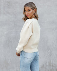 Huddy Cotton Sweatshirt - Cream - FINAL SALE Ins Street