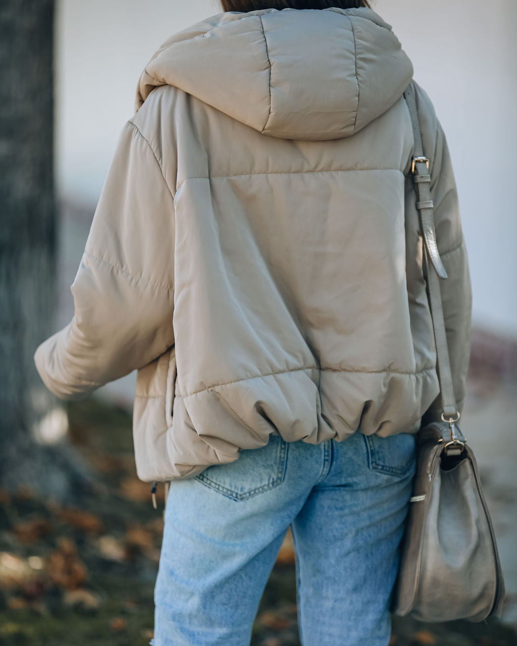 Stay Awhile Pocketed Hooded Puffer Jacket - Khaki - FINAL SALE Ins Street