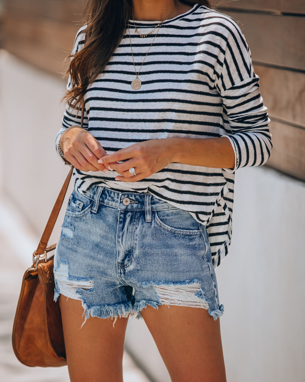 Summa Time Relaxed Cut Off Denim Shorts Ins Street