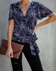 Marlowe Printed Wrap Blouse Ins Street