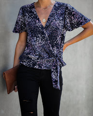 Marlowe Printed Wrap Blouse Ins Street