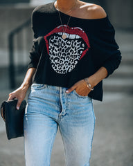 Feline Frisky Cropped Knit Top Ins Street