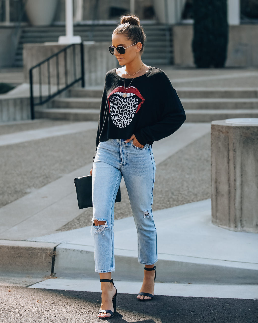 Feline Frisky Cropped Knit Top Ins Street