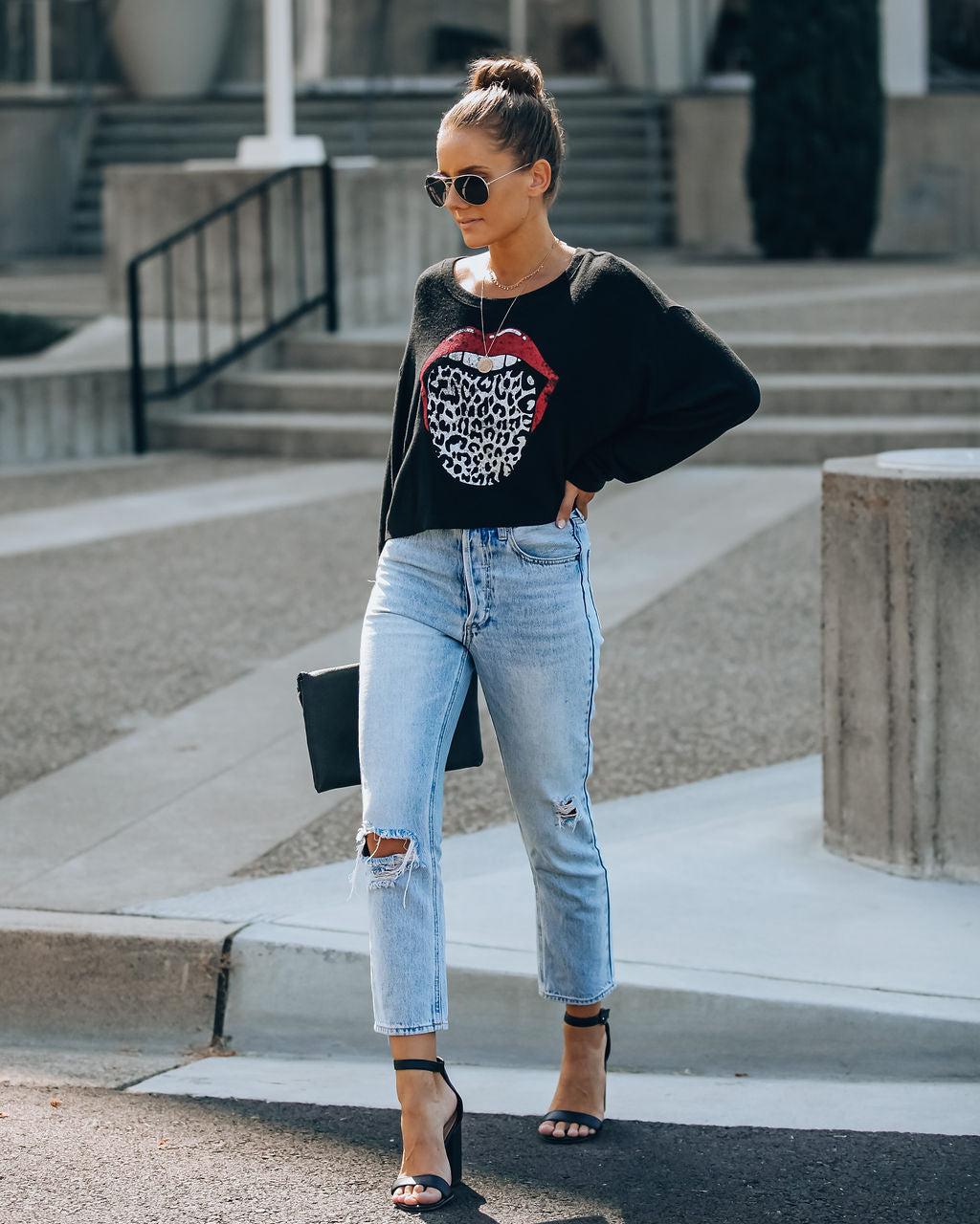 Feline Frisky Cropped Knit Top Ins Street