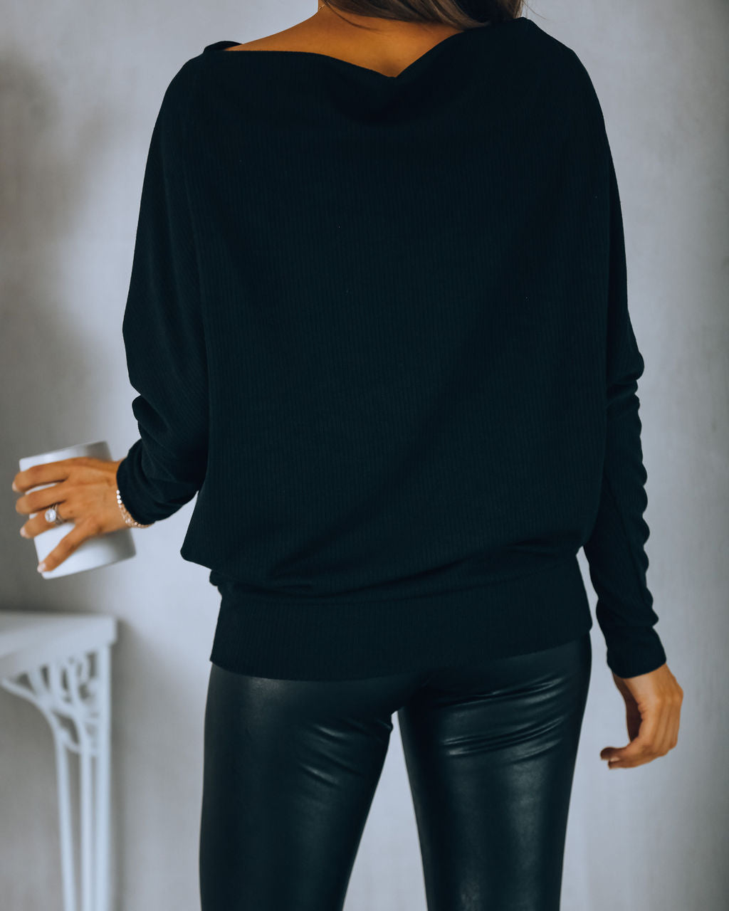 Grateful Dolman Knit Top - Black Ins Street