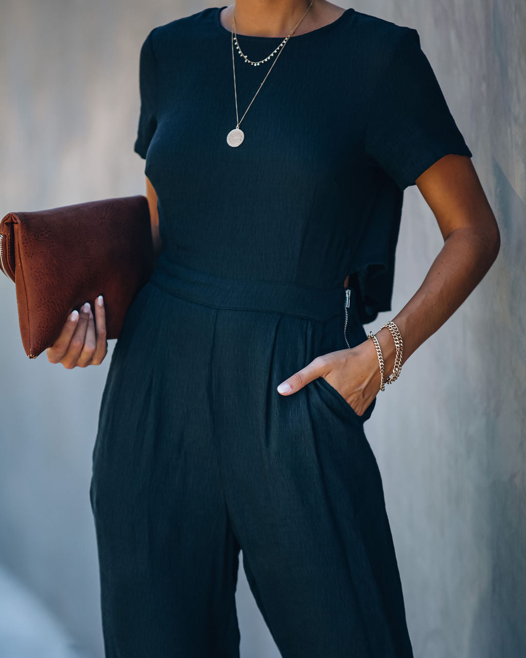 First Class Pocketed Jumpsuit - Black Ins Street