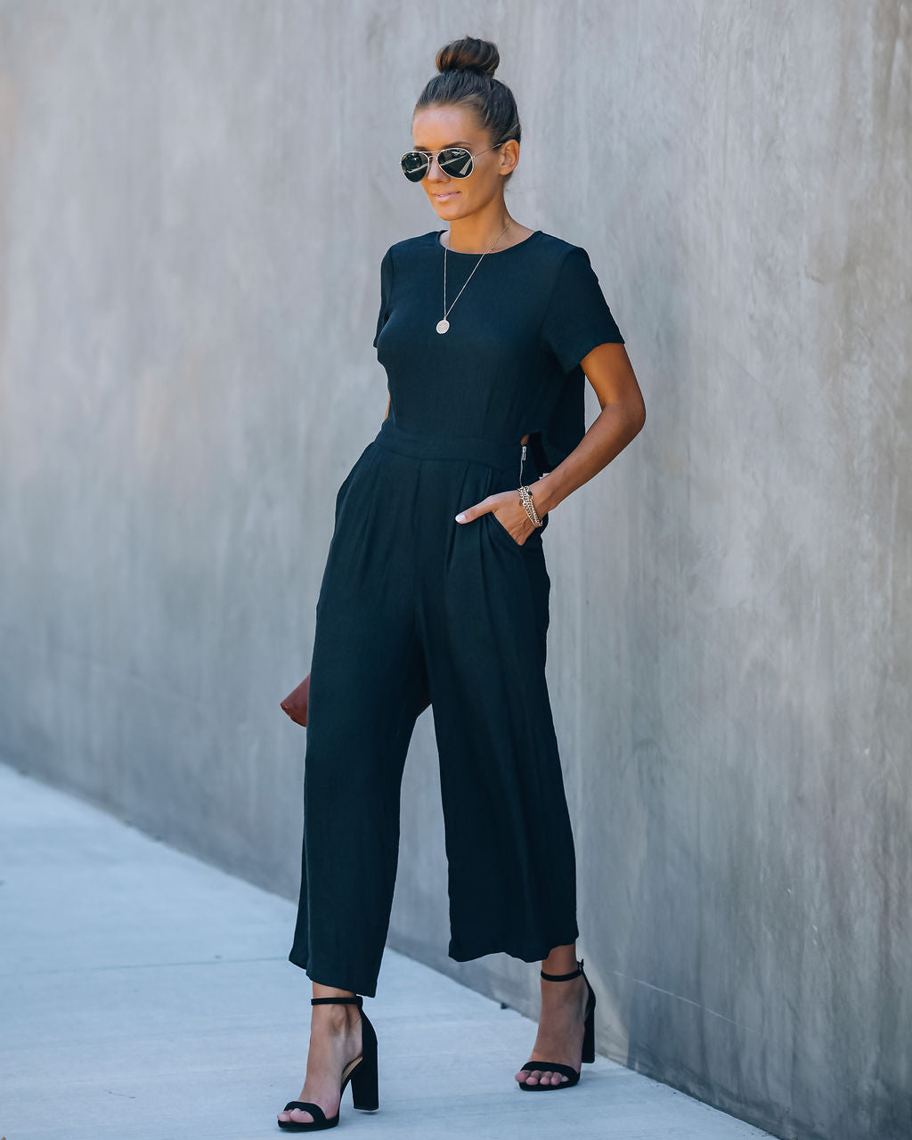 First Class Pocketed Jumpsuit - Black Ins Street