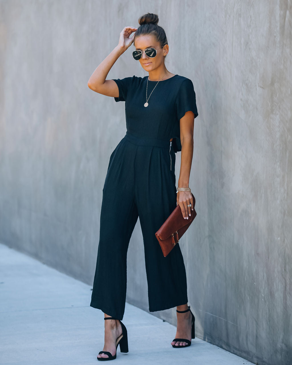 First Class Pocketed Jumpsuit - Black Ins Street