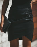 Rock + Roll Faux Leather Skirt Ins Street