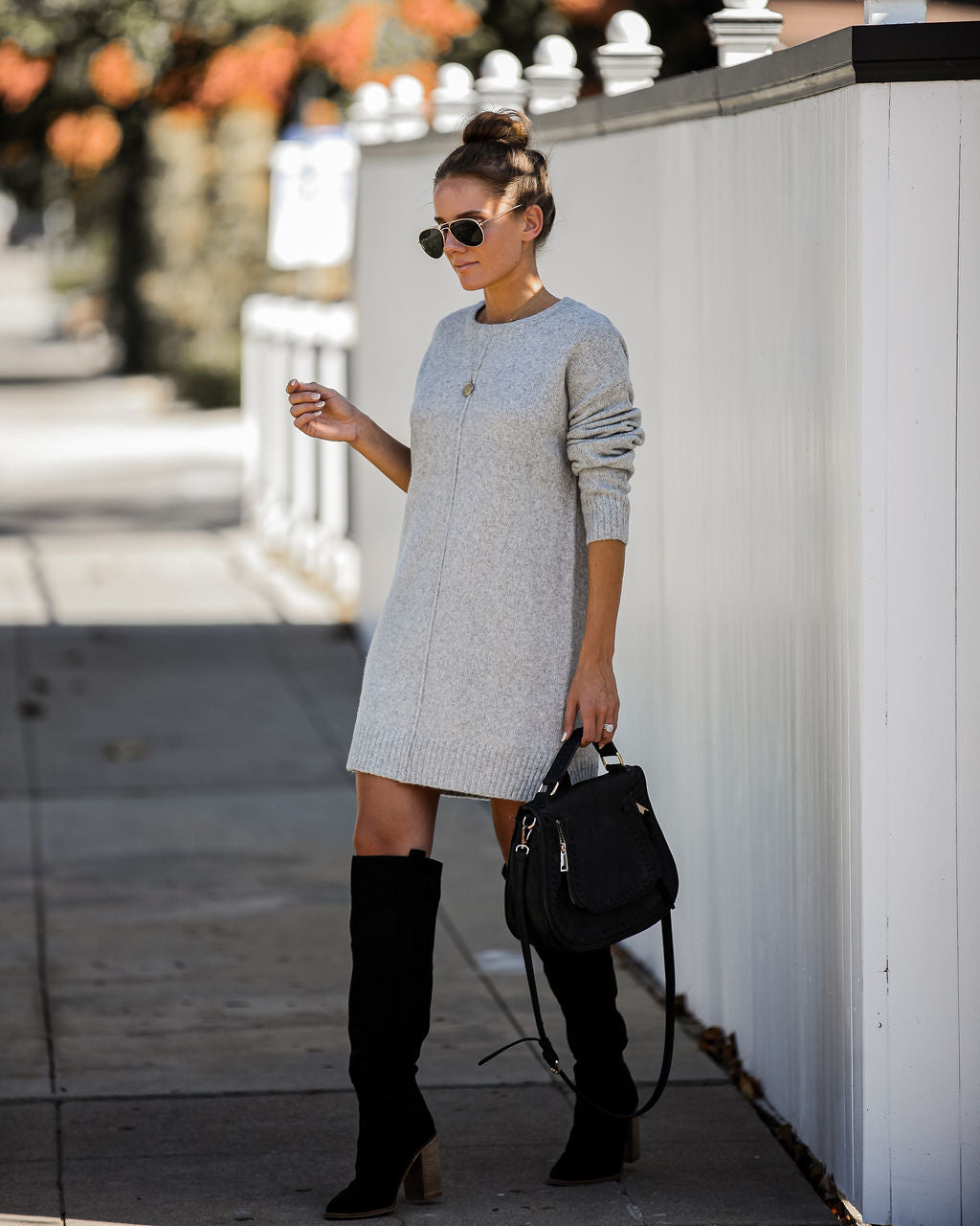 Smoky Mountain Sweater Dress - Grey Ins Street