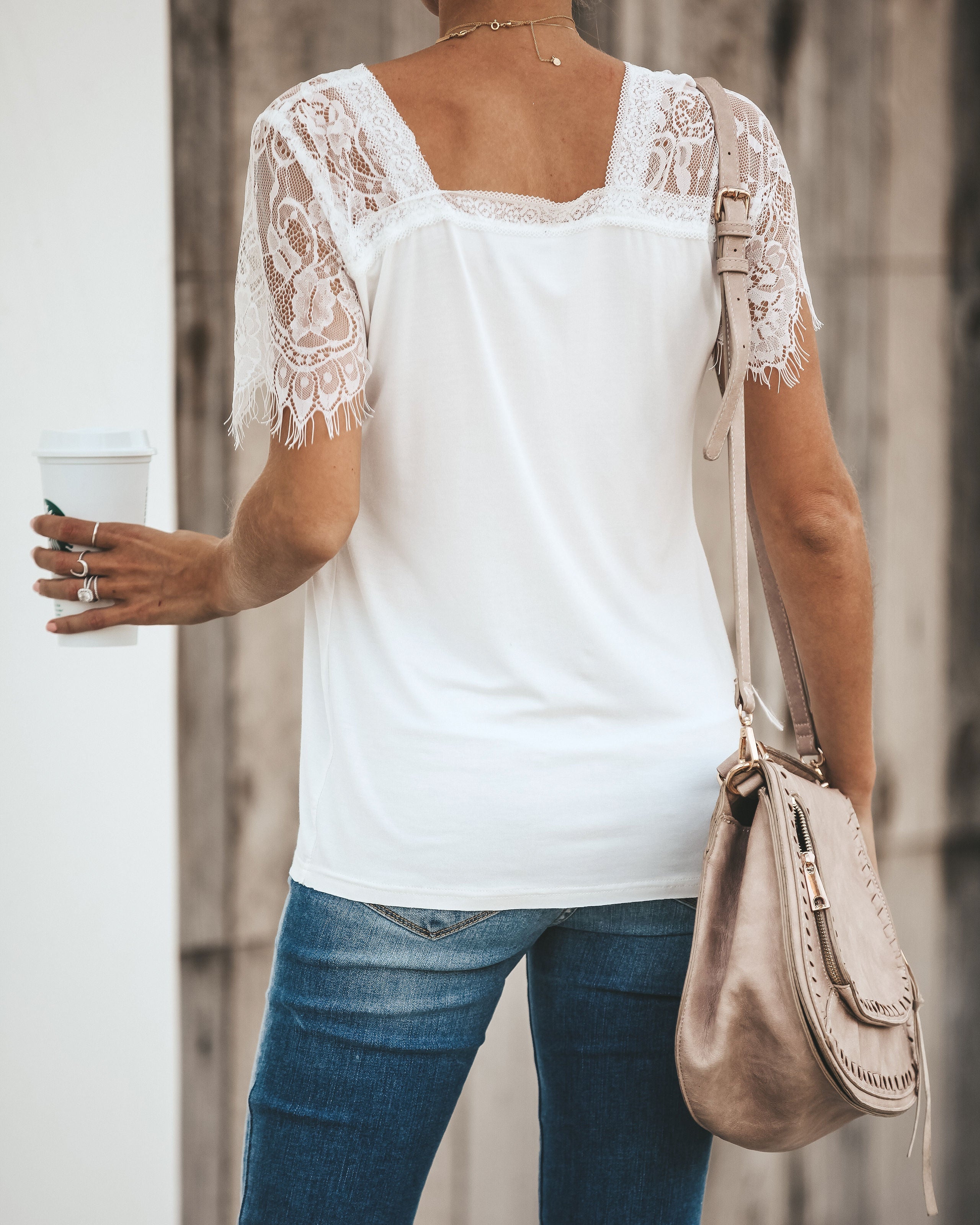 Sweet Side Lace Top - Ivory Ins Street