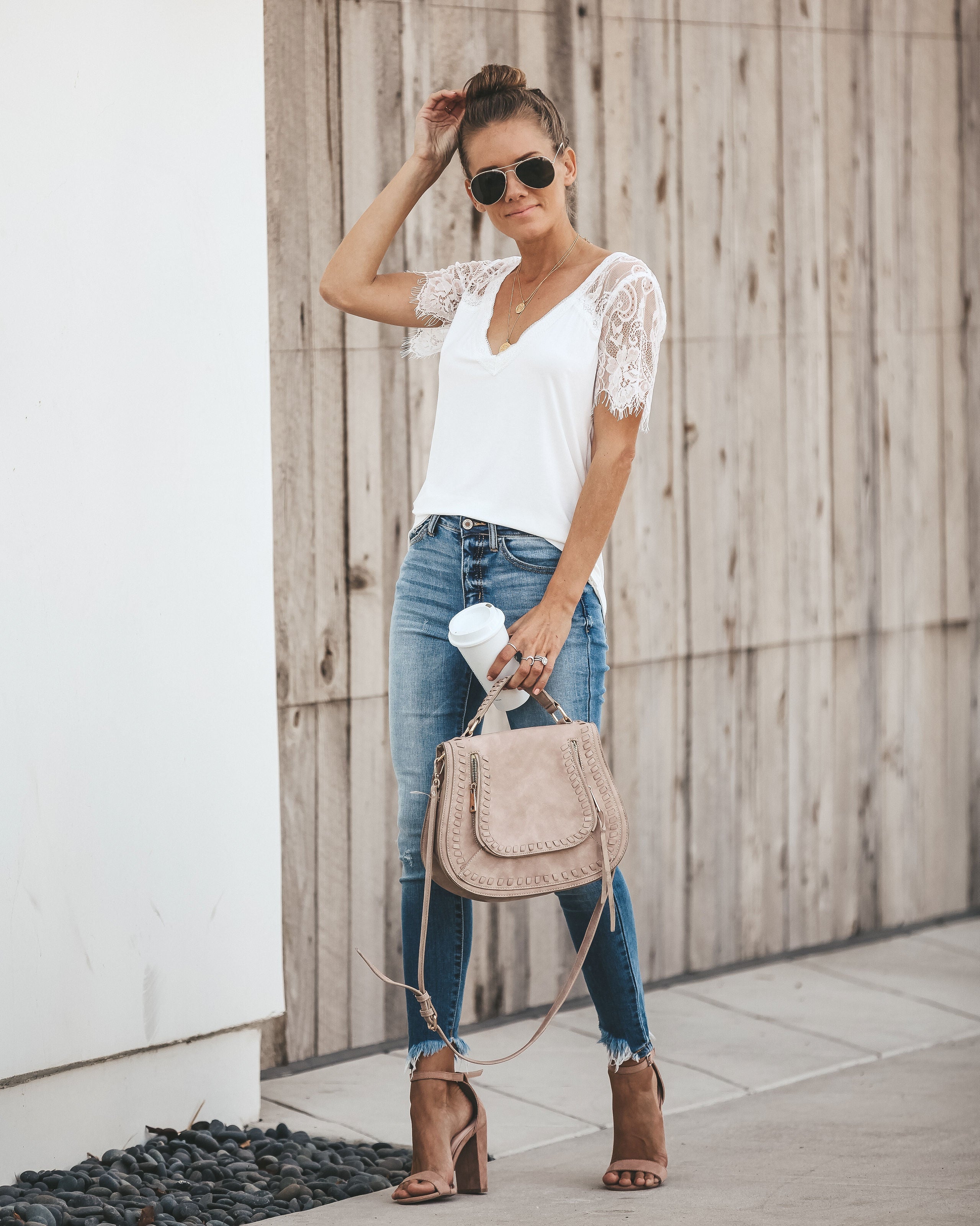 Sweet Side Lace Top - Ivory Ins Street