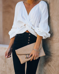 Catherine Twist Front Billowed Blouse Ins Street