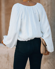 Catherine Twist Front Billowed Blouse Ins Street