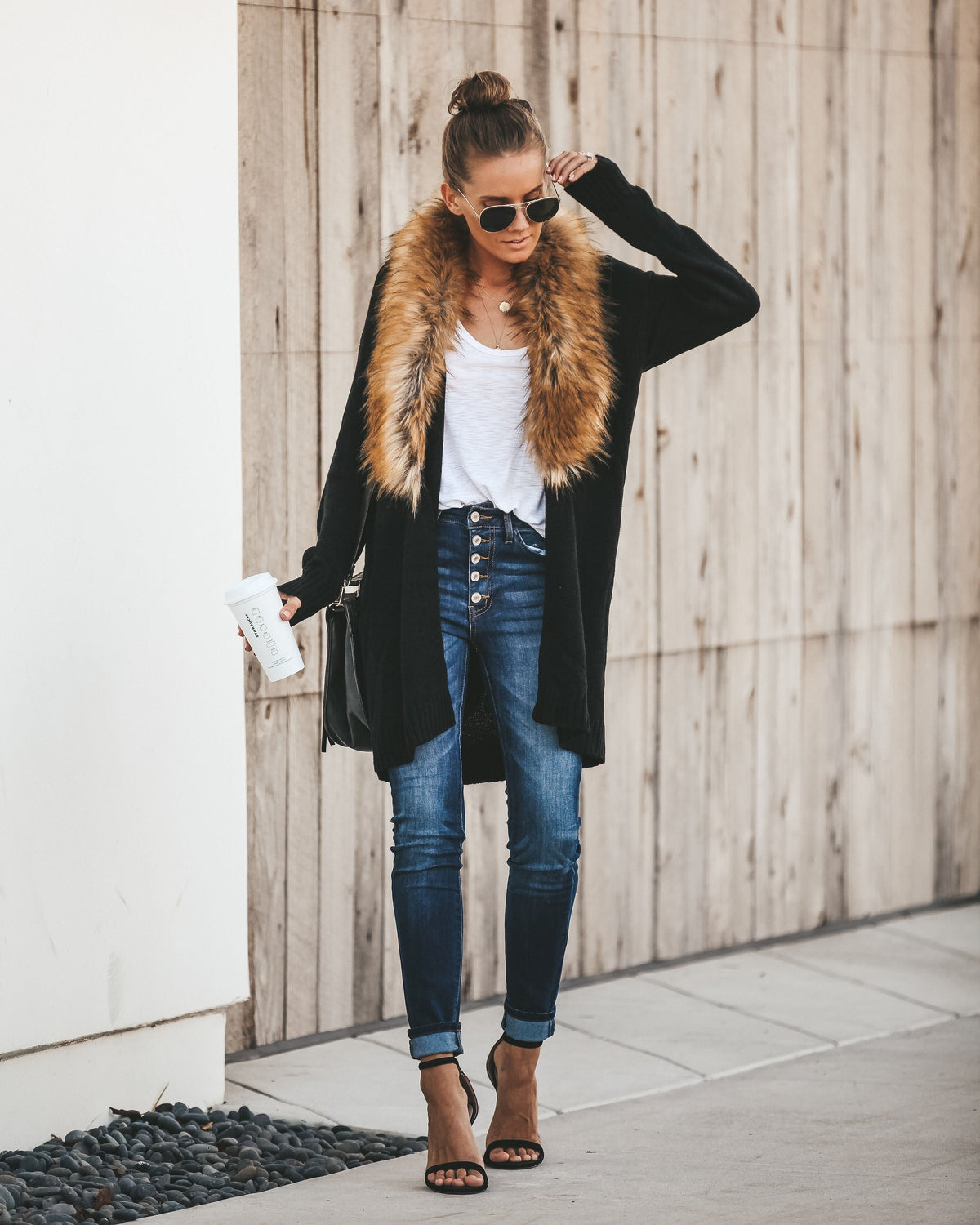 Nocturnal Faux Fur Cardigan Ins Street