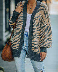 Marlene Knit Zebra Cardigan Ins Street