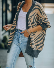 Marlene Knit Zebra Cardigan Ins Street