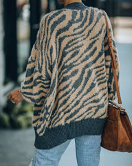 Marlene Knit Zebra Cardigan Ins Street